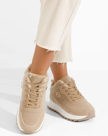 Sneakers dama imblaniti Lavega kaki