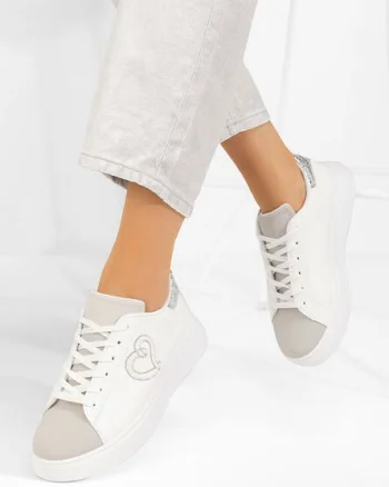 Sneakers dama Tomeka albi