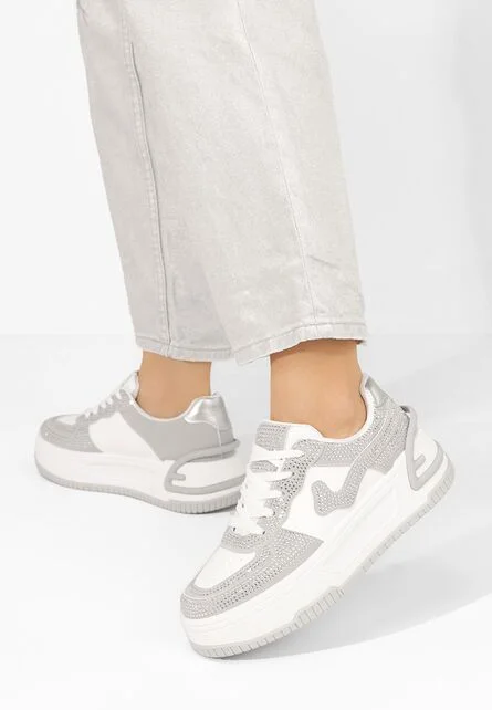 Sneakers dama Darrya albi