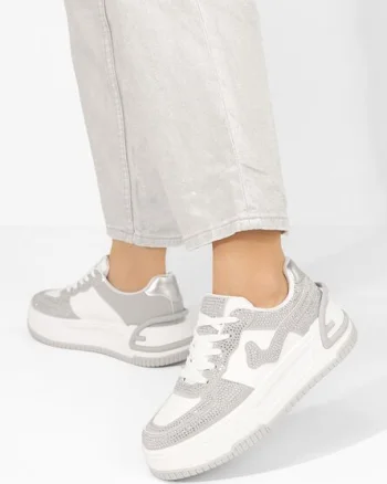 Sneakers dama Darrya albi