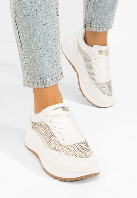 Sneakers dama Dalyana albi