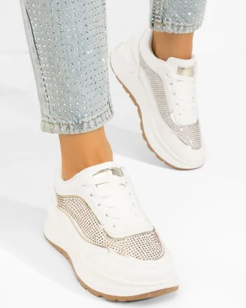 Sneakers dama Dalyana albi