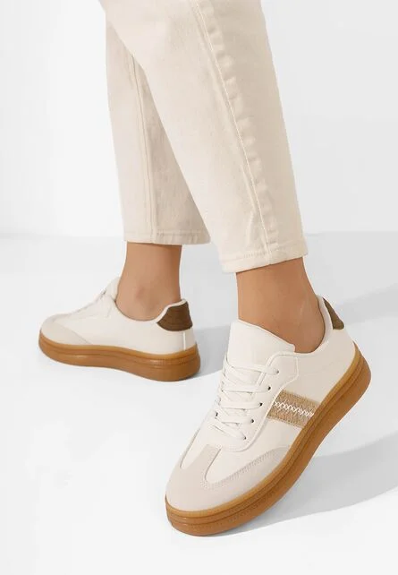 Sneakers dama Tristina albi