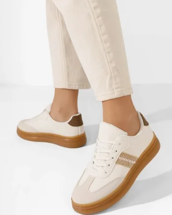 Sneakers dama Tristina albi