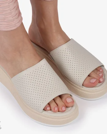 PAPUCI DAMA DIN PIELE NATURALA CRL1425 BEJ