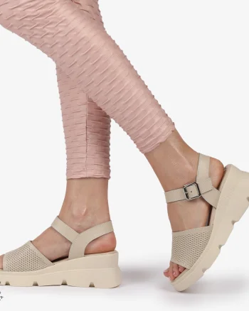 SAndale DAMA DIN PIELE NATURALA CU TALPA INALTA CRL1420 BEJ