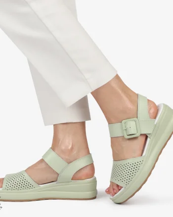 SAndale DAMA SPORT DIN PIELE NATURALA CU INCHIDERE CATARAMA CRL1411 VERDE