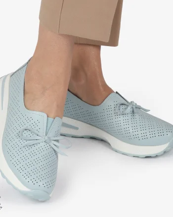 BALERINI dama din Piele Naturala CRL1060 CULOARE: ALBASTRU