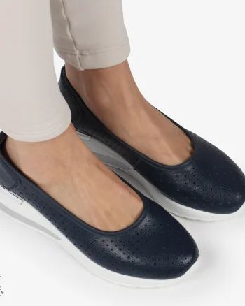BALERINI DAMA din PIELE NATURALA CRL0978 CULOARE: BLEUMARIN