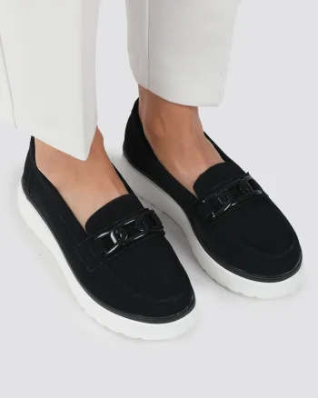 Mocasini dama din piele naturala Intoarsa CRL0786 BLEUMARIN