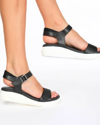 Sandale dama din Piele Ecologica CRL0220 Negru