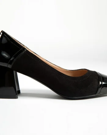 Pantofi Eleganti de dama din Piele Ecologica Intoarsa CRL0175 Negri