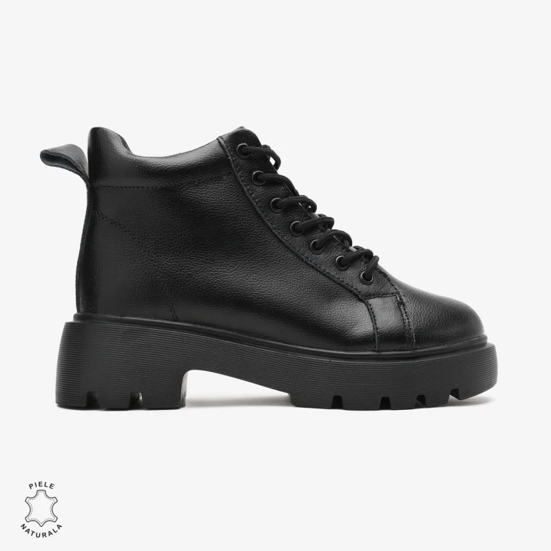 Ghete dama din Piele Naturala CRL0677 Negre