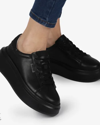 Pantofi DAMA CASUAL din piele naturală confort și stil CRL1378 NEGRU