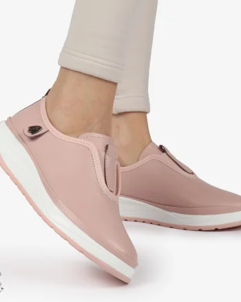 Pantofi Casual dama din Piele naturala CONFORTABILI SLIP-ON CRL1336 ROZ