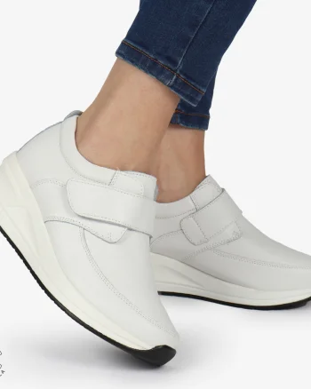 Pantofi Casual dama din Piele naturala CRL1332 ALB