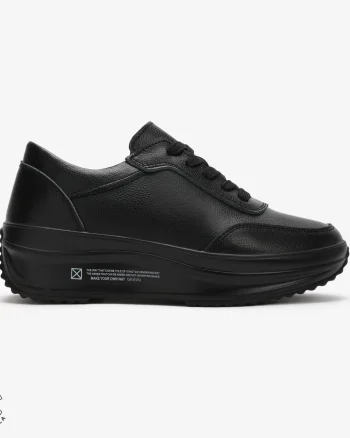 Pantofi casual dama din Piele naturală CRL0058 NEGRU