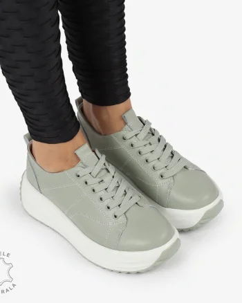Pantofi casual piele naturala cu talpa inalta CRL1307 BARILLA