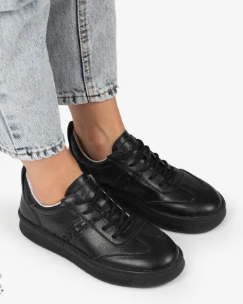Pantofi CASUAL PIELE NATURALA CU INCHIDERE SIRET CRL1295 NEGRU