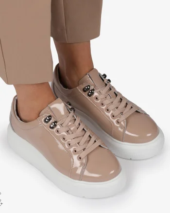 Pantofi CASUAL PIELE NATURALA LACUITA CRL1294 ROZ