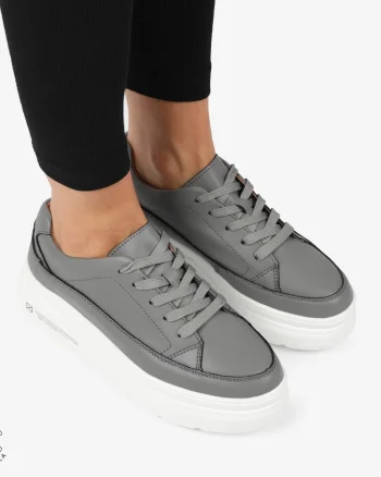 Pantofi CASUAL PIELE NATURALA CRL1271 Gri inchis