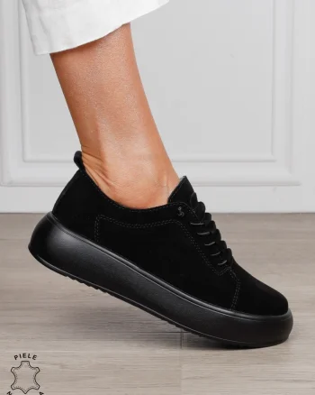 Pantofi Casual dama din Piele Naturala cu siret special CRL1550