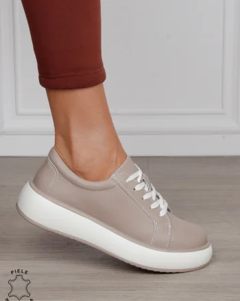 Pantofi Casual damă din piele naturală CRL1568 ROZ