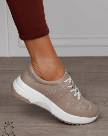 Pantofi Casual damă din piele naturală confortabile CRL1573 ROZ