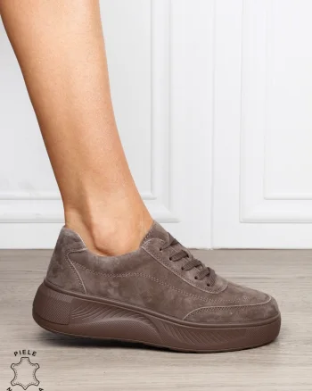 Pantofi sport din piele naturală intoarsa cu design modern CRL1810 MARO