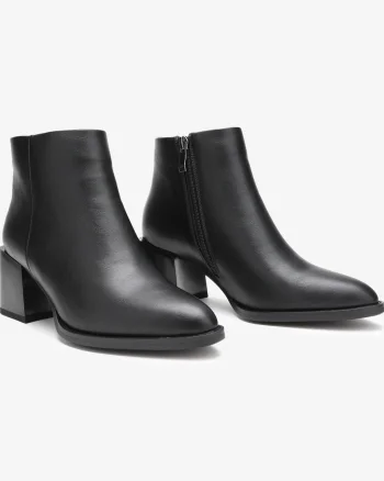 Botine dama din Piele Ecologica CRL0658 Negru