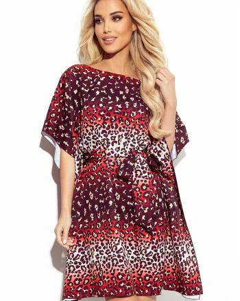 Rochie midi leopard print oversize Butterfly