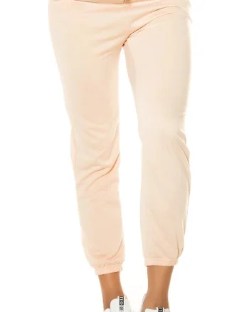 Pantaloni trening de dama, bumbac, bej Malva