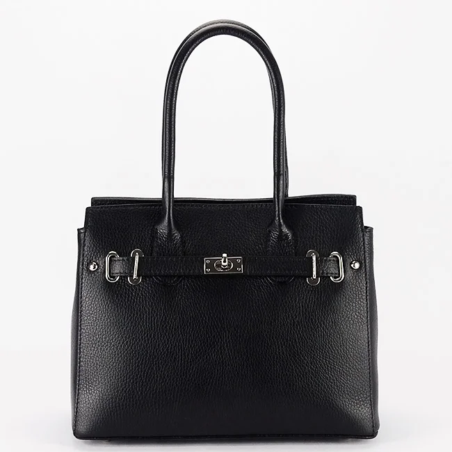 Geanta mare neagra din piele naturala 8901 128