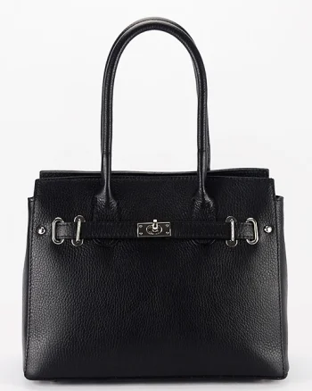 Geanta mare neagra din piele naturala 8901 128