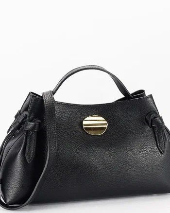 Geanta neagra medie din piele naturala 8900 127