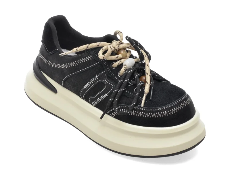 Pantofi sport GRYXX negri, 3768, din piele intoarsa