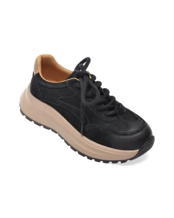 Pantofi sport GRYXX negri, 68021, din nabuc