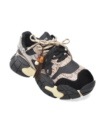 Pantofi sport GRYXX negri, 21702, din material textil si piele naturala