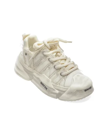 Pantofi sport GRYXX albi, 1310, din piele naturala