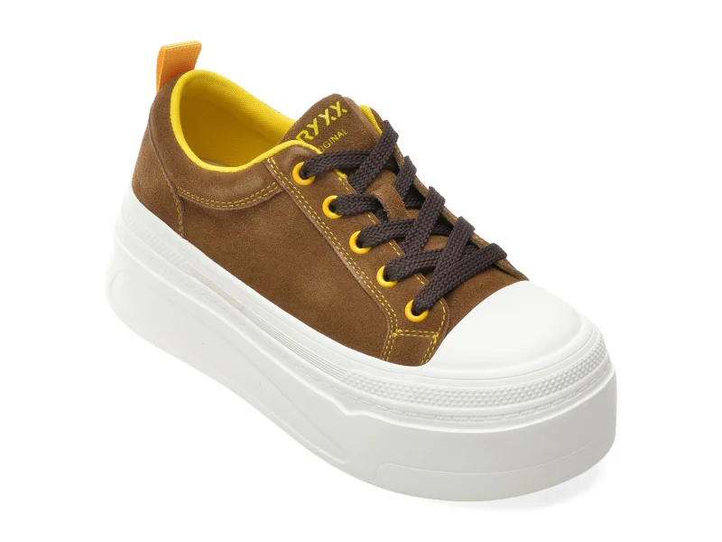Pantofi sport GRYXX maro, 2602, din piele intoarsa