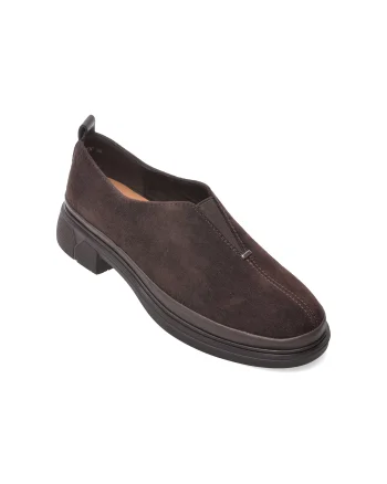 Pantofi IMAGE maro, 1798H13, din piele intoarsa