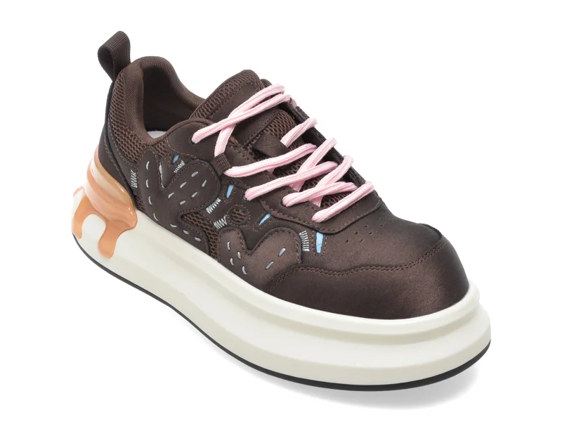 Pantofi sport GRYXX maro, 21296, din material textil si piele naturala