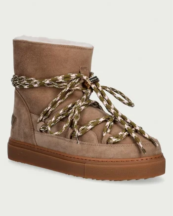Inuikii  Suede Double Tie cizme de zăpadă pentru femei din piele întoarsă