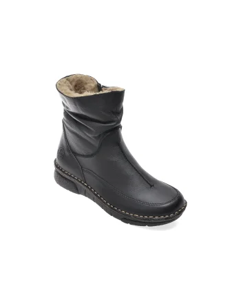 Ghete RIEKER negre, 73366, din piele naturala