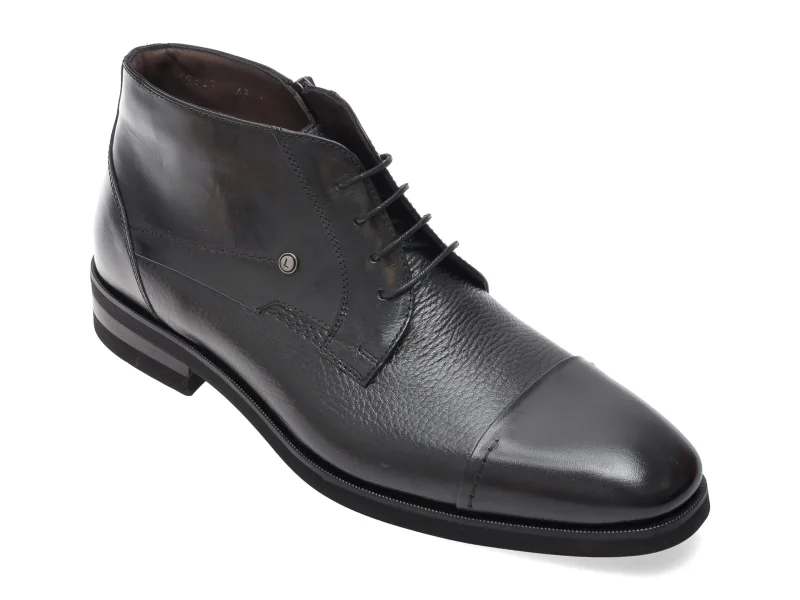 Ghete elegante LE COLONEL negre, 48447, din piele naturala