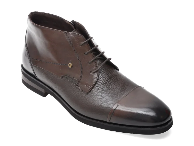 Ghete elegante LE COLONEL maro, 48447, din piele naturala