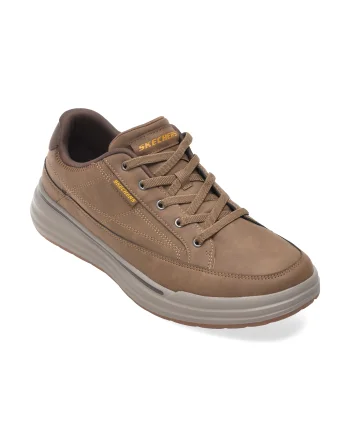 Pantofi sport SKECHERS maro, STERLING, din piele ecologica
