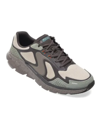 Pantofi sport SKECHERS kaki, SKECH-FLEX 4.0, din material textil