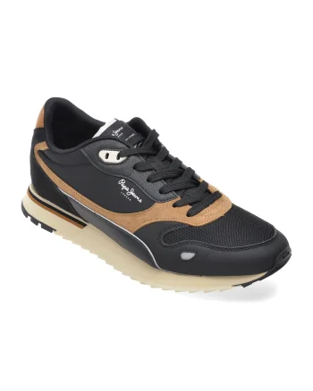 Pantofi sport PEPE JEANS negri, MS40047, din piele ecologica