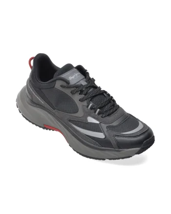 Pantofi sport PEPE JEANS negri, MS60044, din material textil